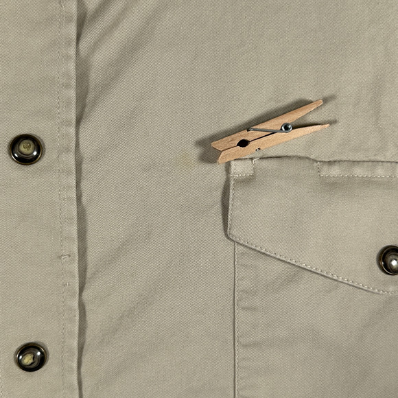 Panhandle Slim Shirt Adult MEDIUM Brown Western Cowboy Stone Pearl Snap - Picture 7 of 9